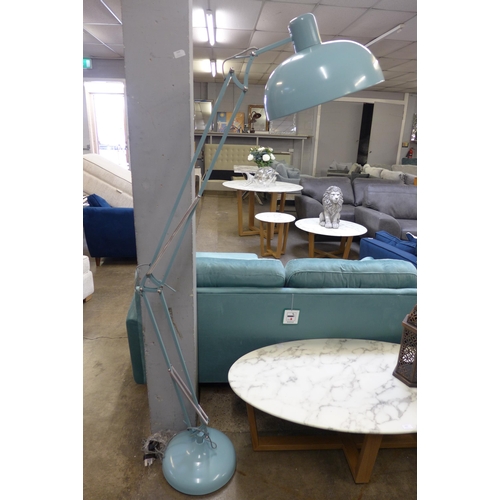 1453 - A powder blue floor standing angle poise lamp