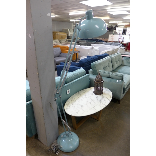 1453 - A powder blue floor standing angle poise lamp