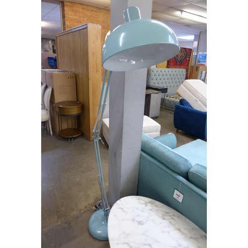 1453 - A powder blue floor standing angle poise lamp