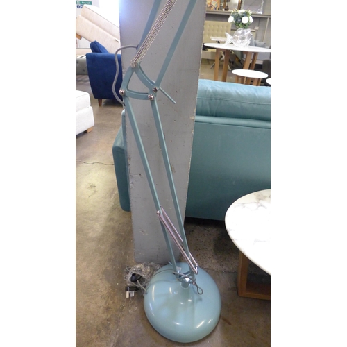 1453 - A powder blue floor standing angle poise lamp