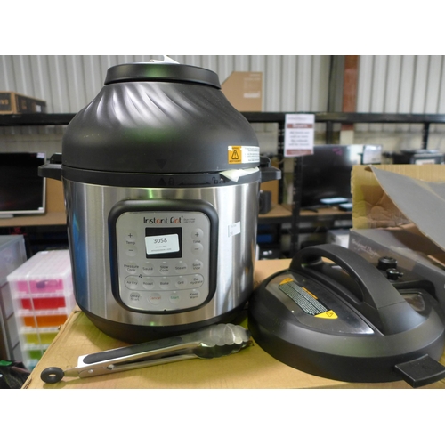 3058 - Instant Pot Duo Crisp 8 11-in-1 Air Fryer, original RRP £116.66 + VAT  (290-218) * This lot is subje... 