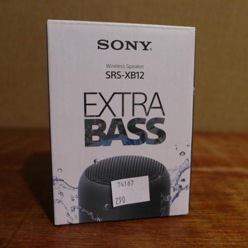 3078 - Sony XB1 Speaker (model:- SRSXB12B.CE7) (290-298) * This lot is subject to VAT