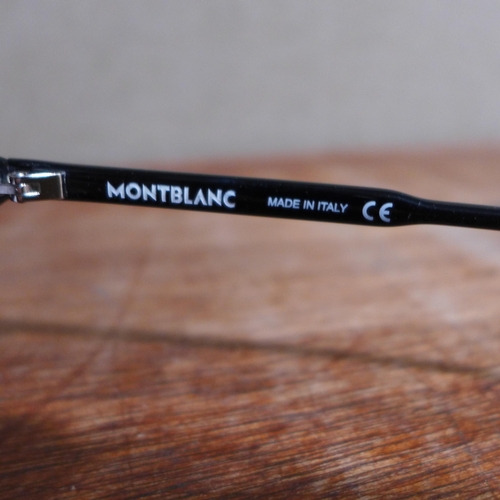 3079 - Mont Blanc MB0009O 001 48X22 Black Plastic Glasses, original RRP £125.84 + VAT (290-171) * This lot ... 