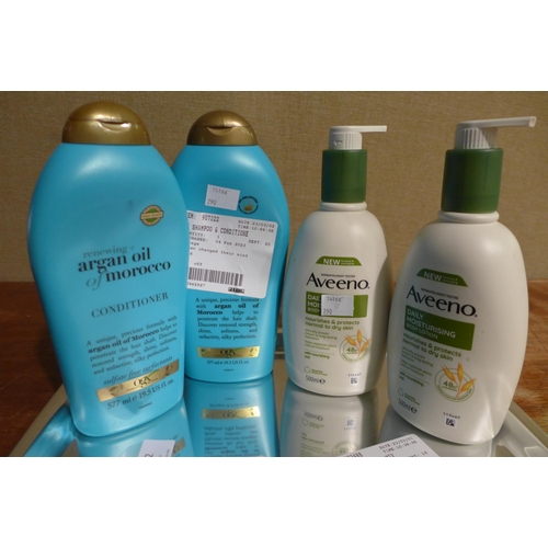 3092 - Ogx Shampoo & Conditioner, Aveeno Daily Moist Lotion And Sabert Trays (290-22,2405) * This lot is su... 