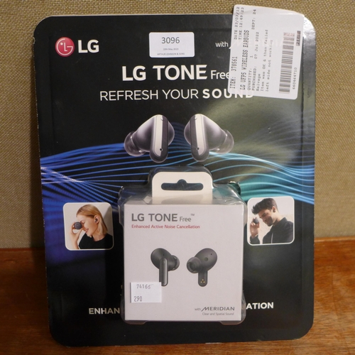 3096 - LG UFP5 Wireless Earbuds (model:- TONE-UFP5) (290-208) * This lot is subject to VAT