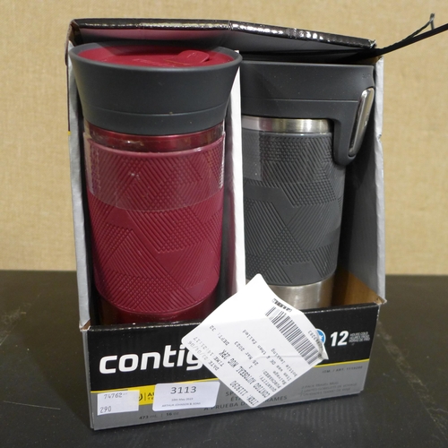 3113 - Contigo Autoseal Hot/Cold Pinnacle Mug (2 Pack) (290-350) * This lot is subject to VAT