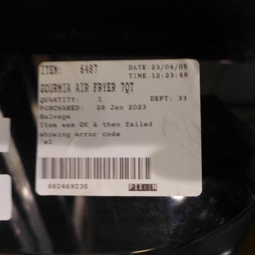 3118 - Gourmia Air Fryer (7QT) (290-323) * This lot is subject to VAT