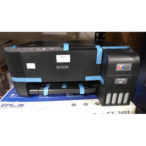 3123 - 2 Epson Ecotank Printers inc ET 2810/ET2811, original RRP £129.99 + VAT each  (290-335,337) * This l... 