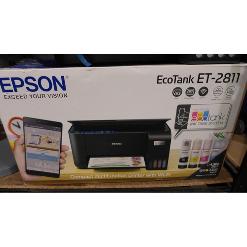 3123 - 2 Epson Ecotank Printers inc ET 2810/ET2811, original RRP £129.99 + VAT each  (290-335,337) * This l... 