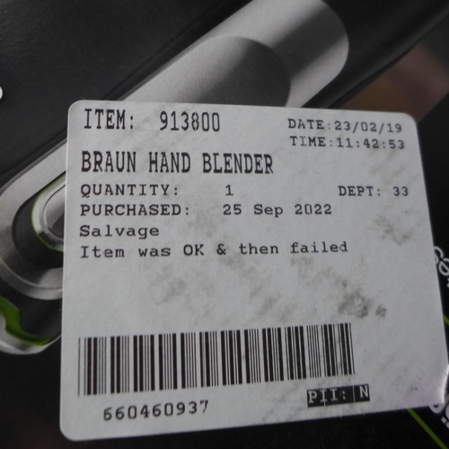 3244 - Braun Hand Blender (model:- MQ9138XI) (290-46) * This lot is subject to VAT