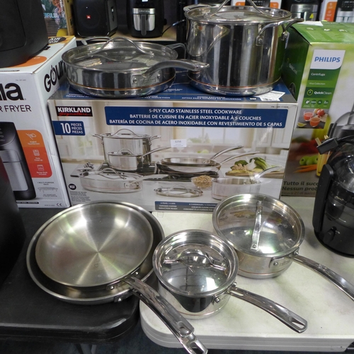 3256 - Kirkland Signature Stainless Steel Cookware Set, original RRP £164.99 + VAT (290-89) * This lot is s... 