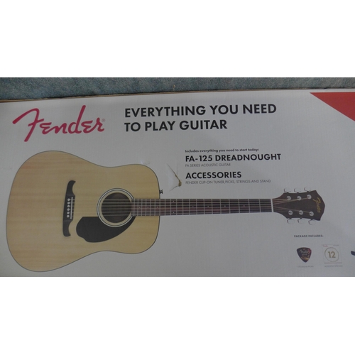 3270 - Fender Natura Acoustic Guitar With Stand (model:- FA-125), original RRP £114.99 + VAT (290-216) * Th... 