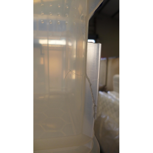 3275 - 3 Really Useful Box 35 xl containers with lids (damaged)