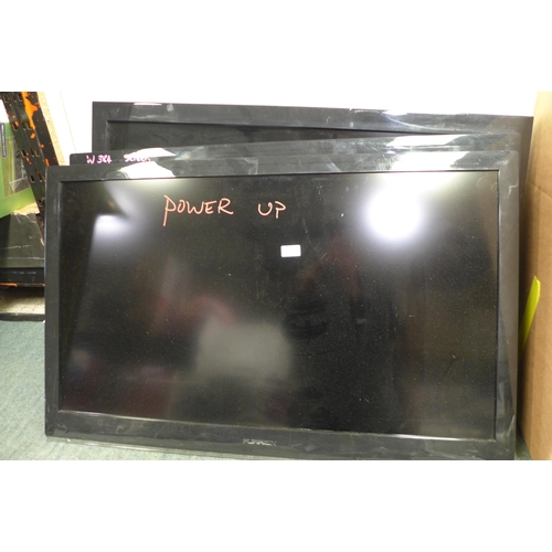 3333 - 3 damaged mixed brand TV's including Furrion and AOC (389-850)  * This lot is subject to vat