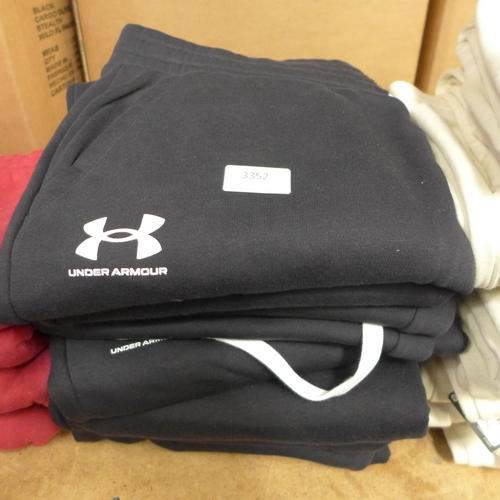 3352 - Qty of mixed size/style Under Armour navy jogging bottoms  * This lot is subject to VAT