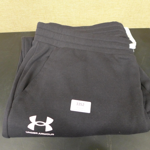 3352 - Qty of mixed size/style Under Armour navy jogging bottoms  * This lot is subject to VAT