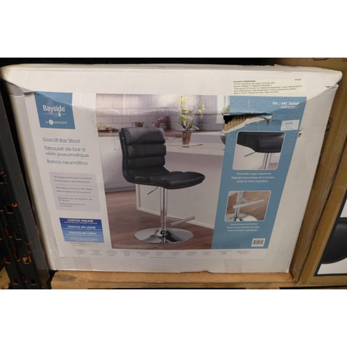 3370 - Bennett Gaslift Bar Stool (model:- CUKGLBST-1) (290-320) * This lot is subject to VAT