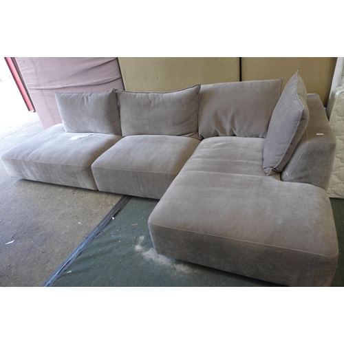 3406 - Macon Three Piece Fabric Corner Sofa, original RRP £999.99 + VAT (290-317) * This lot is subject to ... 