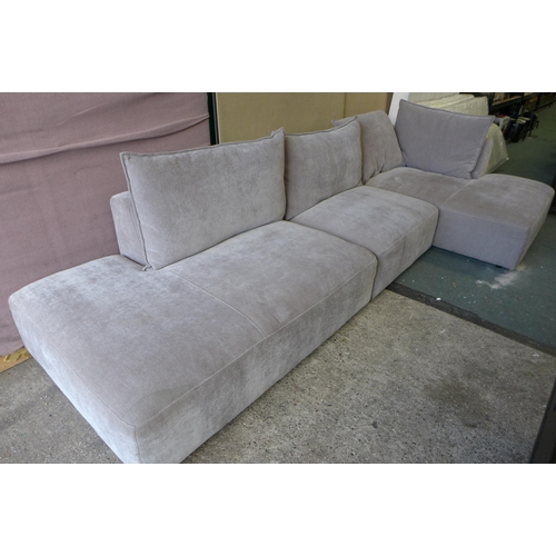 3406 - Macon Three Piece Fabric Corner Sofa, original RRP £999.99 + VAT (290-317) * This lot is subject to ... 