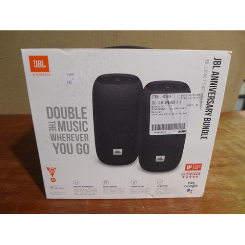 3074 - Two JBL Link Portable Speakers (290-110) * This lot is subject to VAT