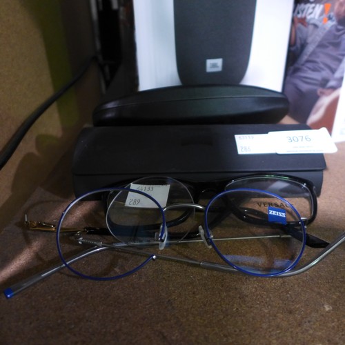 3076 - Zeiss Blue Metal 49X20 Glasses (Damaged Frame) (model:- 22101 401 F/F) (286-47) * This lot is subjec... 