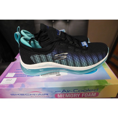 3312 - Pair of Skechers blue/black ombre trainers (size UK4)  *This lot is subject to VAT