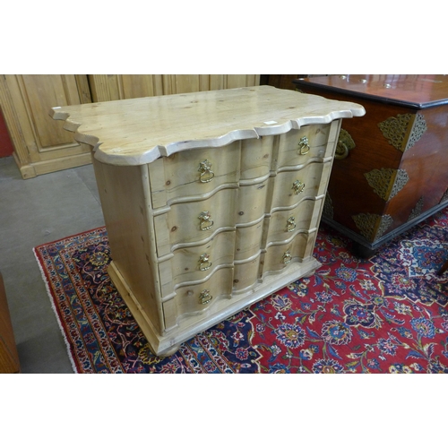 104 - A 19th Century style Dutch waxed pine chest of drawers