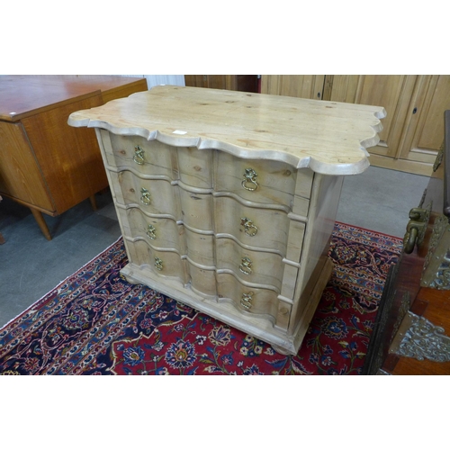 104 - A 19th Century style Dutch waxed pine chest of drawers