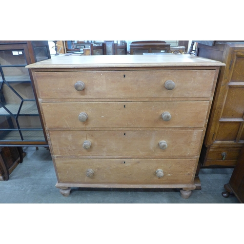 115 - A Victorian pine chest of drawers