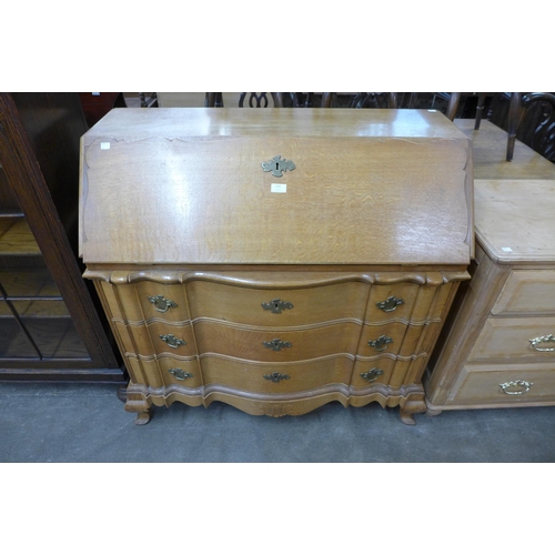 123 - A 19th Century style Danish oak bureau, made by Lars Moller, Copenhagen