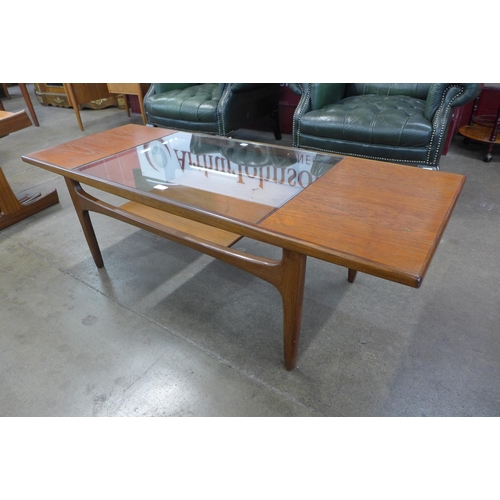 16 - A G-Plan Fresco teak and glass topped rectangular coffee table