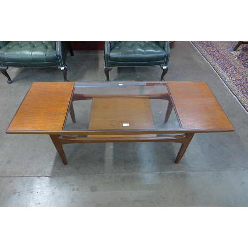 16 - A G-Plan Fresco teak and glass topped rectangular coffee table