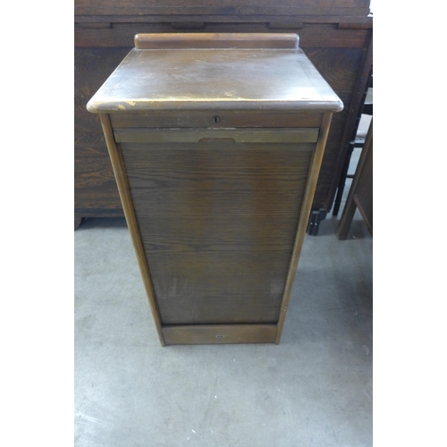 249 - An early 20th Century mahogany tambour front filing cabinet