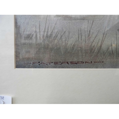 298 - Alastair Paterson, Misty Morning, Cley-Next-The-Sea, watercolour, framed