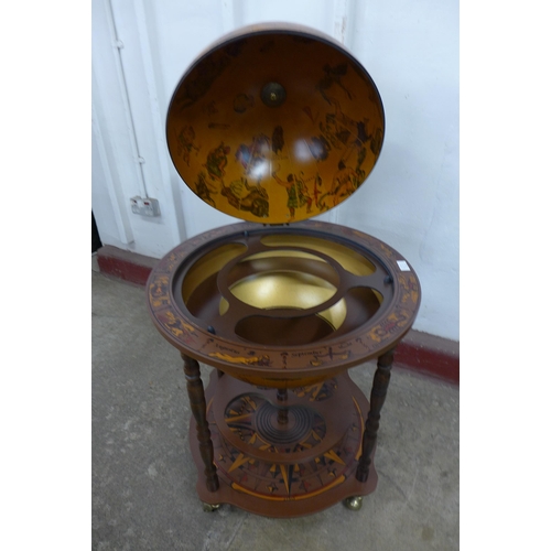 36K - A terrestrial globe cocktail cabinet/trolley