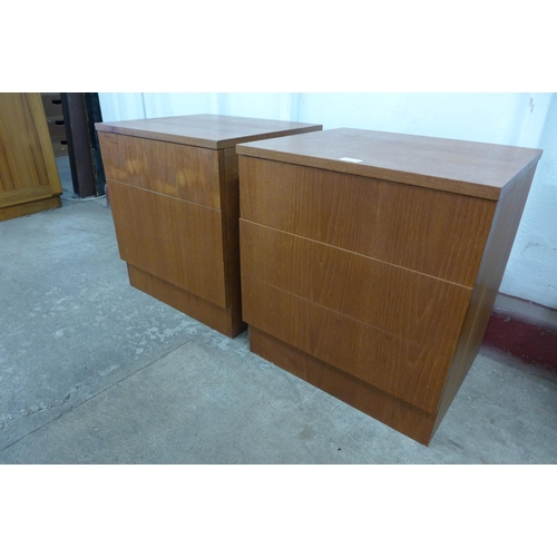 36M - A pair of Danish teak bedside chests