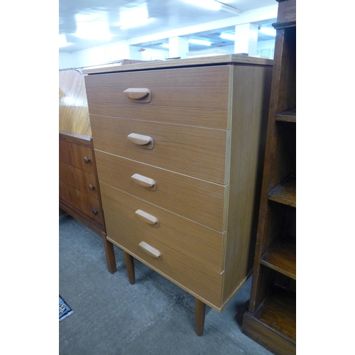 57 - A teak chest of drawers