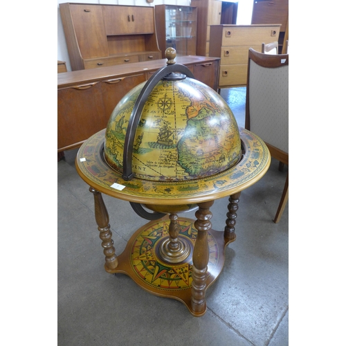 6 - A terrestrial globe cocktail cabinet/trolley