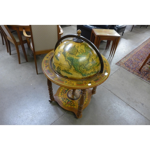 6 - A terrestrial globe cocktail cabinet/trolley