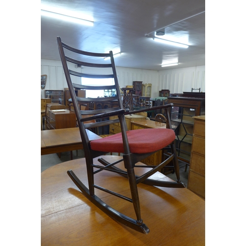 67 - A Danish beech rocking chair