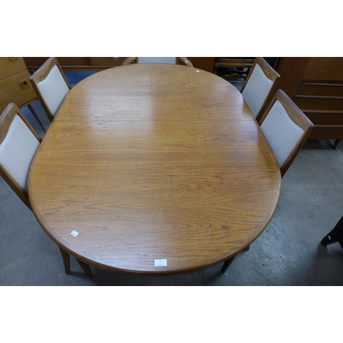 7 - A G-Plan Fresco teak extending dining table and six chairs