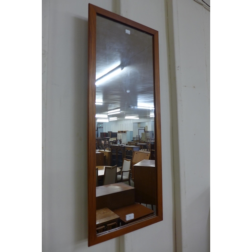 74 - A rectangular teak framed mirror