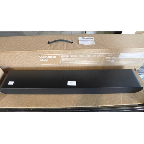 3003 - Samsung Soundbar With Remote (model:- HW-S60B/XU), original RRP £249.99 + VAT (290-303) * This lot i... 