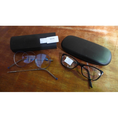 3076 - Zeiss Blue Metal 49X20 Glasses (Damaged Frame) (model:- 22101 401 F/F) (286-47) * This lot is subjec... 