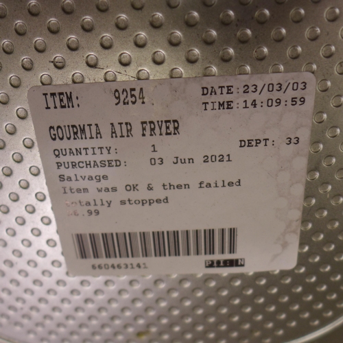 3216 - Gourmia Air Fryer (290-152) * This lot is subject to VAT