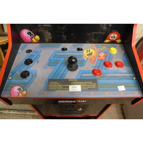 3303 - Arcade1Up Pac-Mania Edition Arcade Game, original RRP £329.99 + VAT (290-279) * This lot is subject ... 