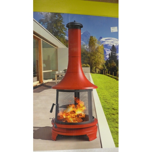 3369 - NWS Red Outdoor Chiminea, original RRP £199.99 + VAT (289-160) * This lot is subject to VAT