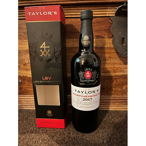 2096C - Cockburn Special Reserve port Boxed, Marks & Spencer’s Rhubarb gin and Taylor’s Late bottled vintage... 