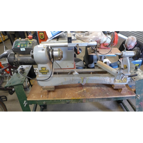 2001 - Record Power Coronet Herald, heavy duty cast iron electronic variable speed lathe, 201-912-034, with... 