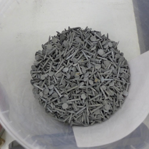 2058 - 4 tubs of nails, screws and fixings